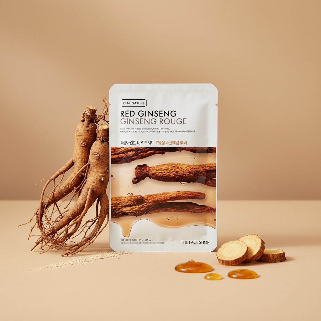 Real Nature Face Mask with Red Ginseng Extract 20G