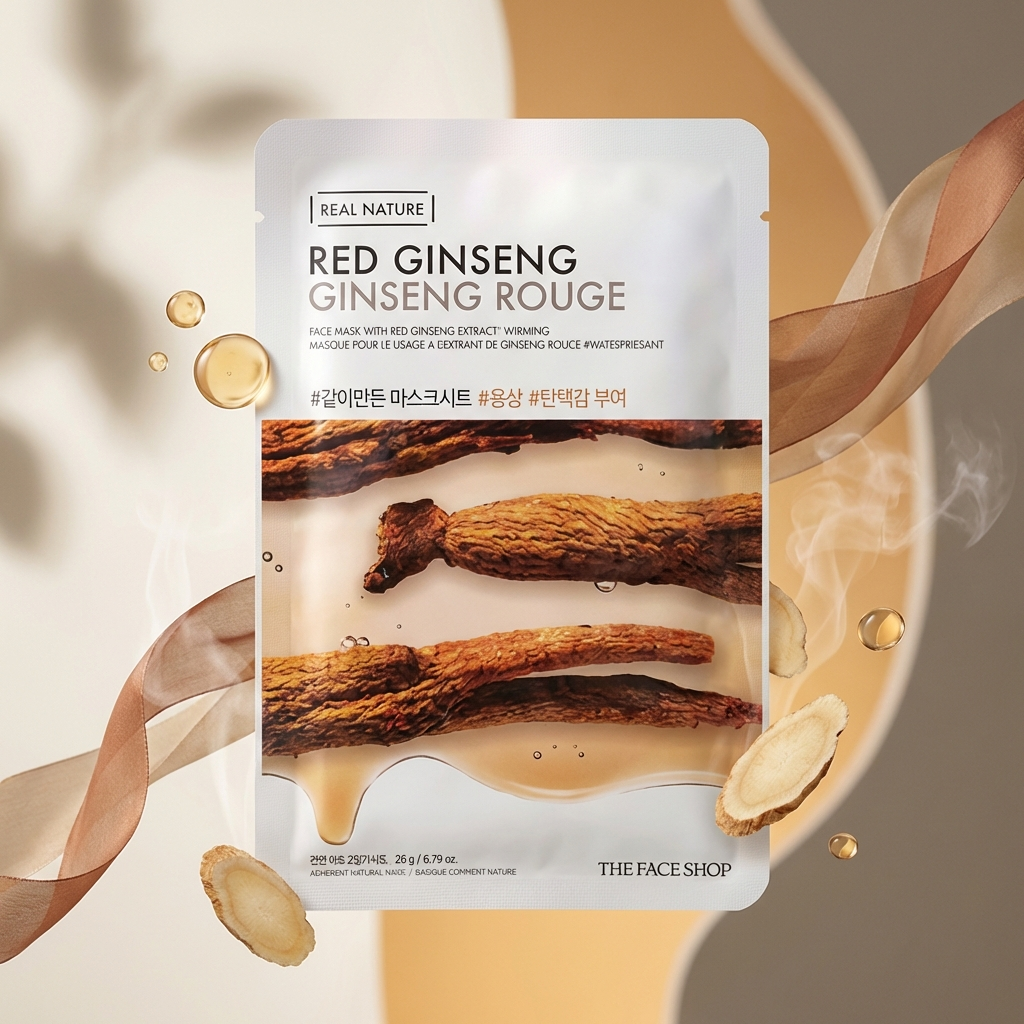 Real Nature Face Mask with Red Ginseng Extract 20G