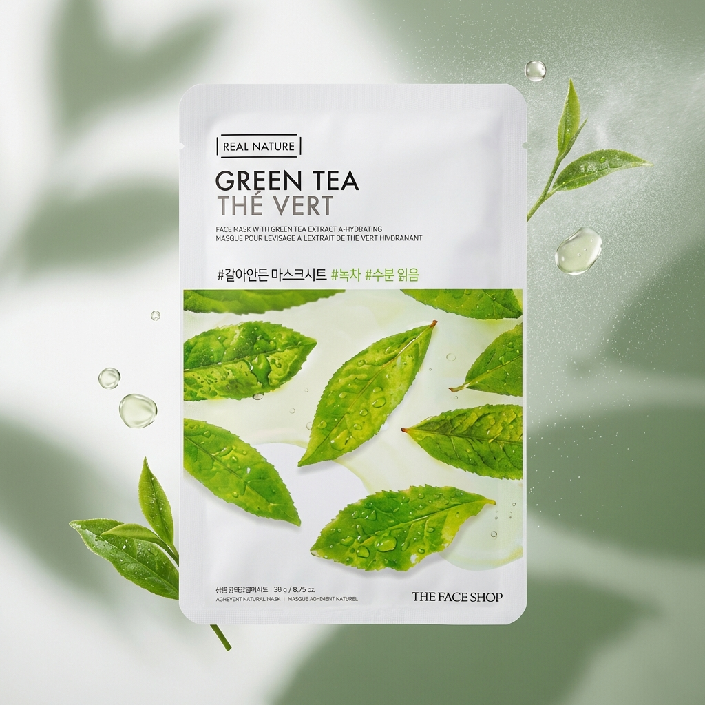 Real Nature Face Mask with Green Tea Extract 20G